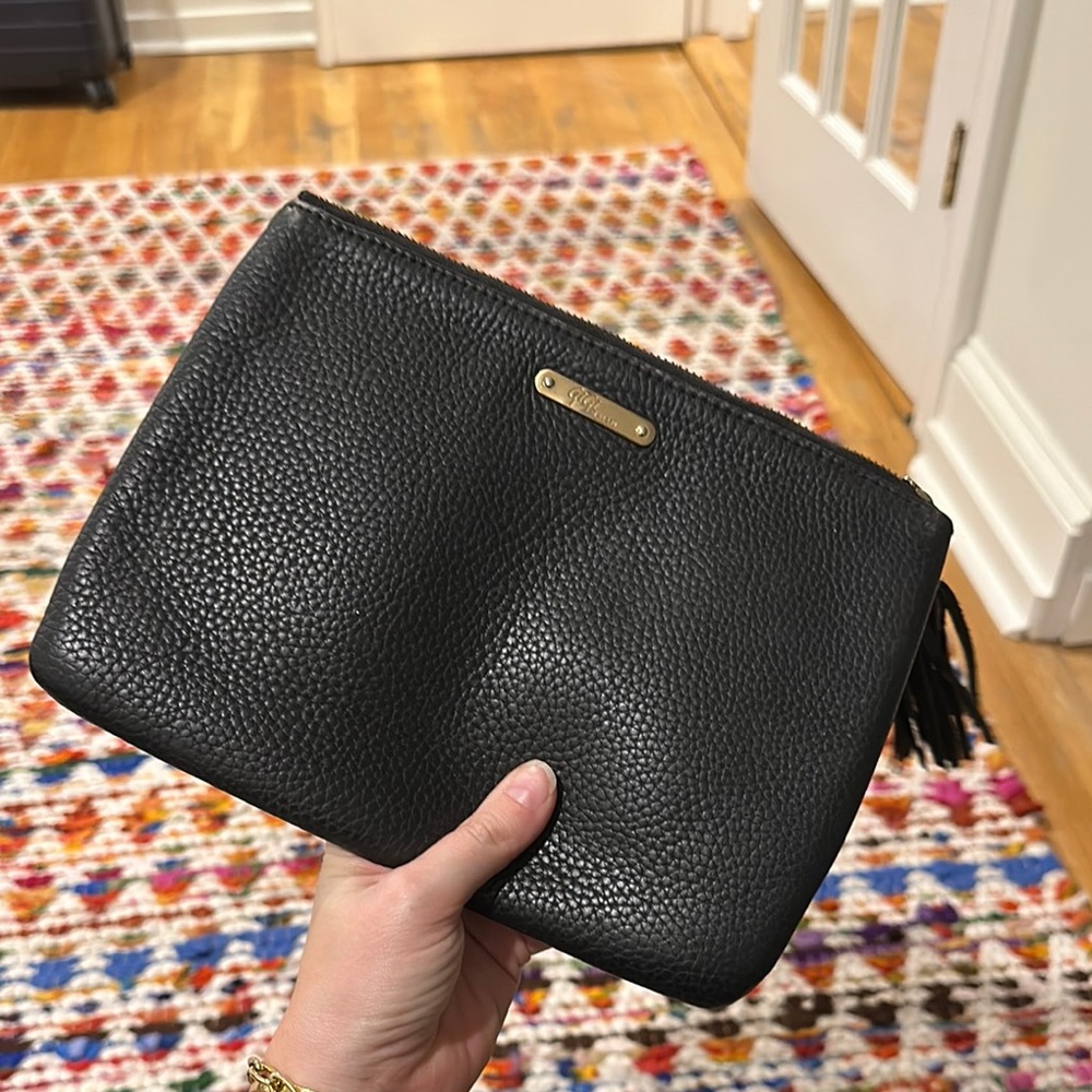 Black Leather Clutch